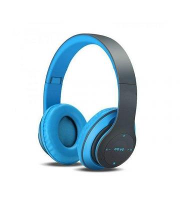 Iconix Casque Bluetooth - Support carte SD - Aux- Radio FM - bleu 