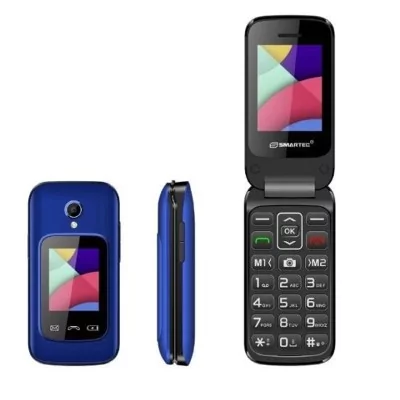 Globe Store - Téléphone Portable Smartec F1 Flip Bleu - N°1 du High-Tech en Tunisie !