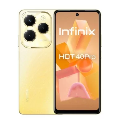 Globe Store - Smartphone Infinix Hot 40 Pro / 12 Go / 256 Go / Gold - N°1 du High-Tech en Tunisie !