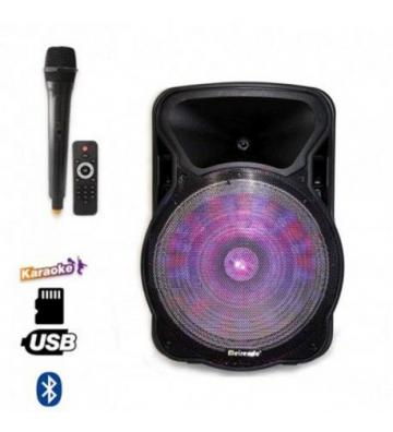 Haut-Parleur POWER Avec Micro Sans Fil Bluetooth - Noir 