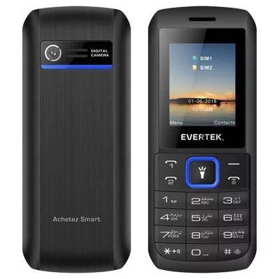 Globe Store - Téléphone Portable Evertek Pokito Bleu - N°1 du High-Tech en Tunisie !