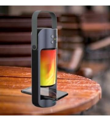 Alpha Flame Portable LED Night Light with Bluetooth Speaker Stereo Wireless Charger 