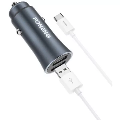 Globe Store - FONENG – Chargeur voiture C13-double USB-5.1A-MICRO - N°1 du High-Tech en Tunisie !