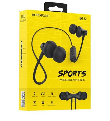 ÉCOUTEURS BLUETOOTH SANS FIL BOROFONE BE32 NOIR 