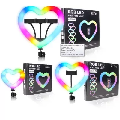 Globe Store - Ring light RGB JM33 13- Noir - N°1 du High-Tech en Tunisie !