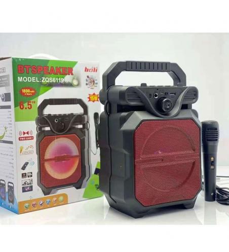 HAUT PARLEUR MOBILE ZQS 6119 BLUETOOTH AVEC MICRO FILAIRE - ROUGE 