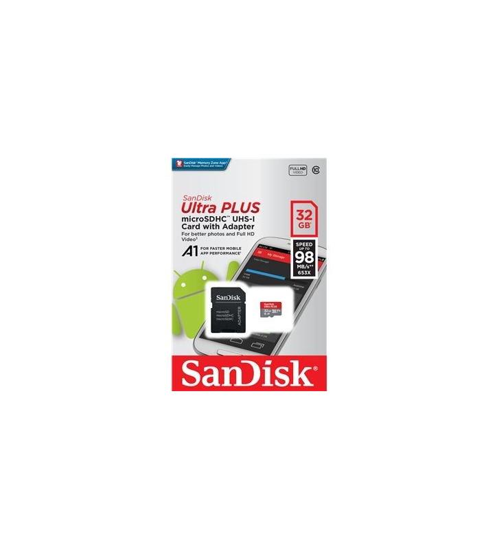 Carte Mémoire SanDisk Ultra Plus MicroSDHC UHS-I 32 Go avec