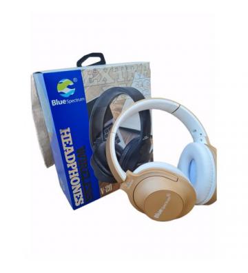 Blue Spectrum Casque Bluetooth 5.0 avec miro - Qualité sonore impressionnante gold 