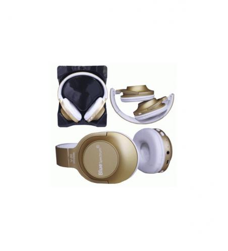 Blue Spectrum Casque Bluetooth 5.0 avec miro - Qualité sonore impressionnante gold 
