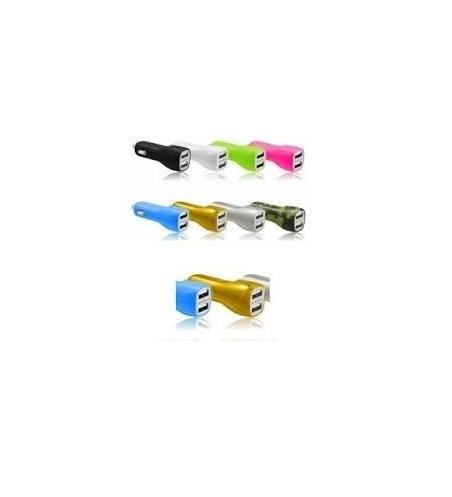 CHARGEUR VOITURE ALLUME-CIGARE ACQUA CY802 / 2USB 2,1A Chrome 