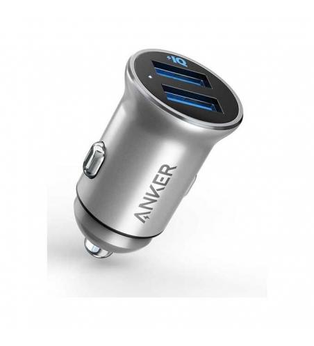 Globe Store GS - Chargeur Voiture ANKER PowerDrive 2 Alloy Double Ports USB 24W - Noir - N°1 du High-Tech en Tunisie !