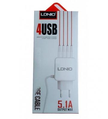 Chargeur Micro USB 5.1A 4 PORTS USB LDNIO 688 
