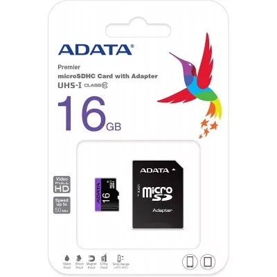 Globe Store - Carte Mémoire ADATA 16Go Avec Adaptateur Micro SD (Class 10) - N°1 du High-Tech en Tunisie !